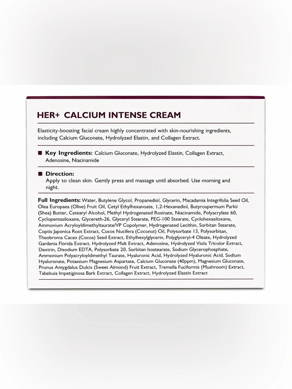 HER + Calcium Intense Cream - Firming & Lifting